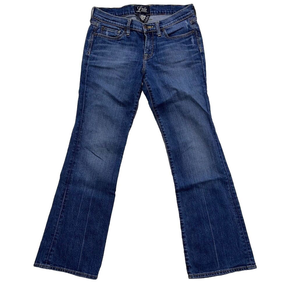 Lucky Brand Jeans Womens Sz 8 blue denim larkspur sweet low straight leg